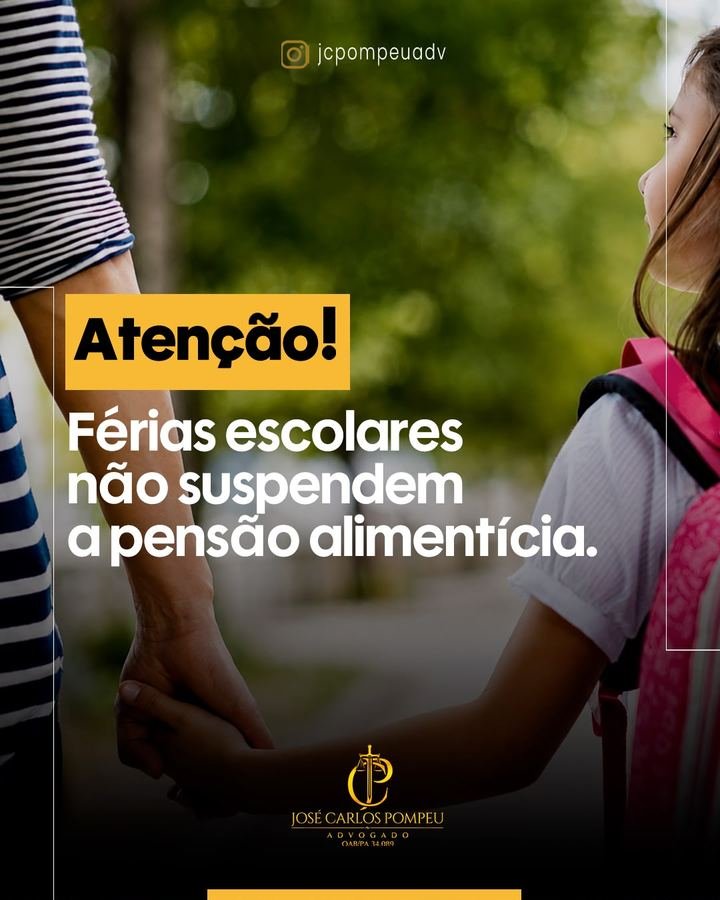 Férias escolares não suspendem a pensão alimentícia